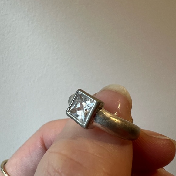 Set of Three Rings - Silver w/ CZ & 18K Gold Electroplated - Picture 8 of 9